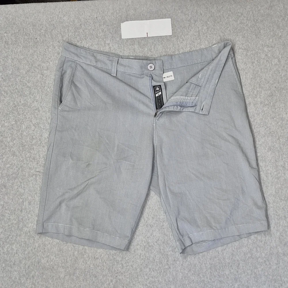 Travis Mathew Men Shorts 38 Gray Striped Chino Button 11